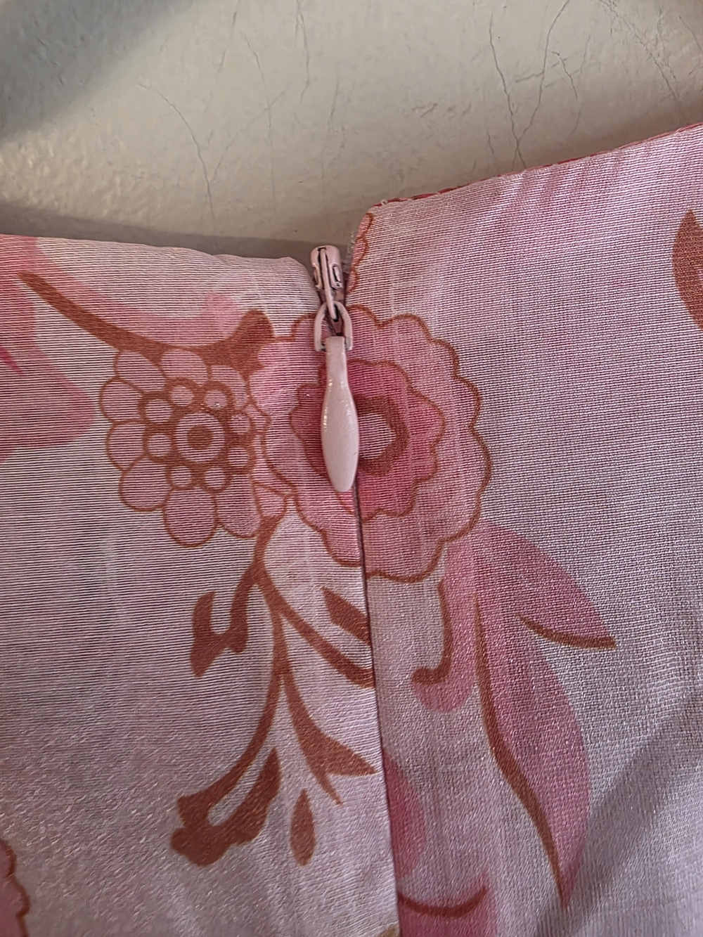 DALIA MACPHEE Floral Pleated Tiered Maxi Dress Medium Pink Patchwork - Picture 8 of 9